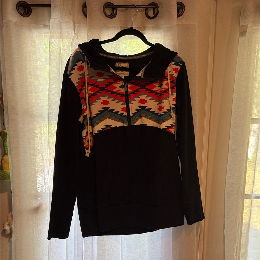 AMPERSAND AVE Multicolor Geometric Sweater